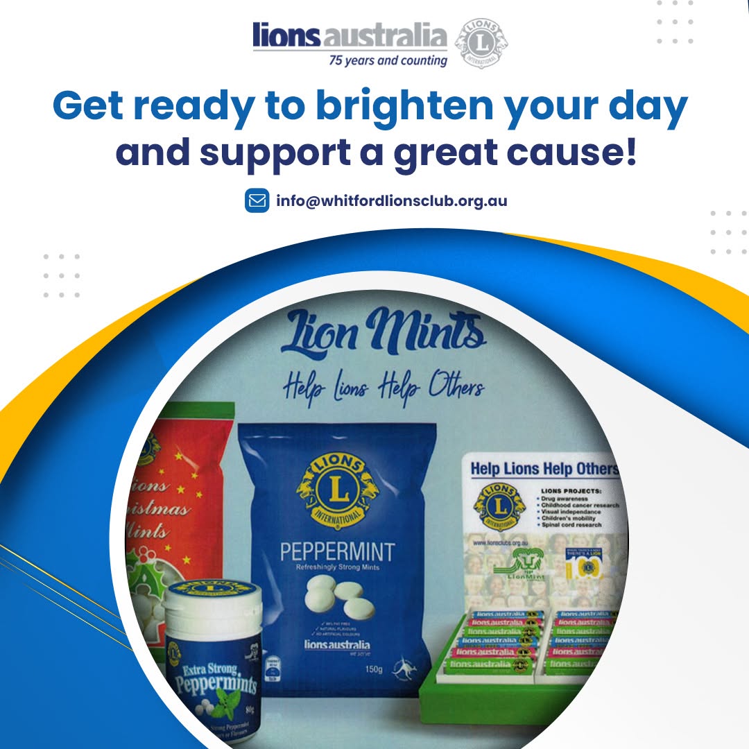 Lions Mints products on display